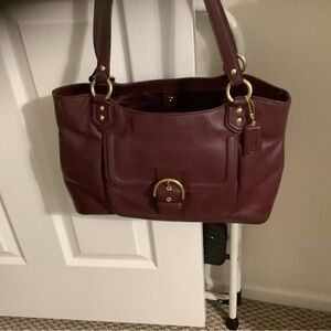 Coach wine/burgundy leather bag.F1382 - F2496